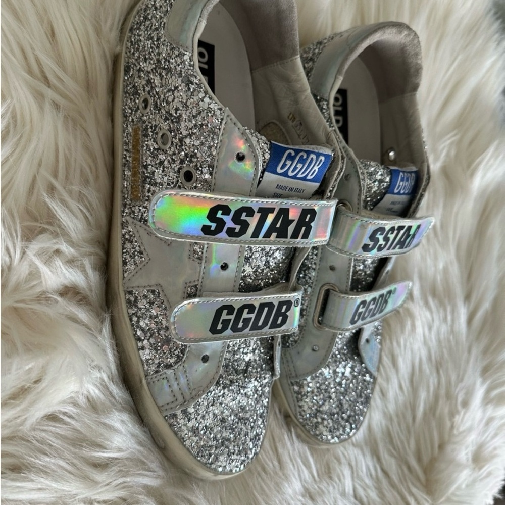 Golden Goose Glitter Silver Sneakers